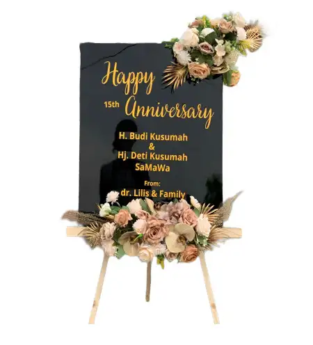 Papan Bunga Akrilik Jeruk Tipis