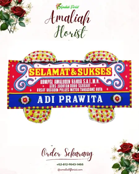 Papan Bunga Ucapan Selamat Jeruk Tipis